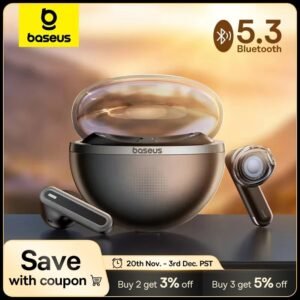 Wireless earbuds with deep bass