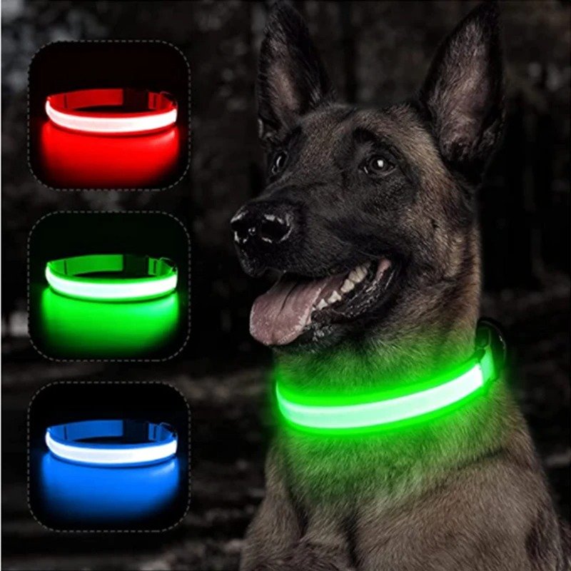 LED Dog Collar USB Rechargeable Night Safety Light - Image 4