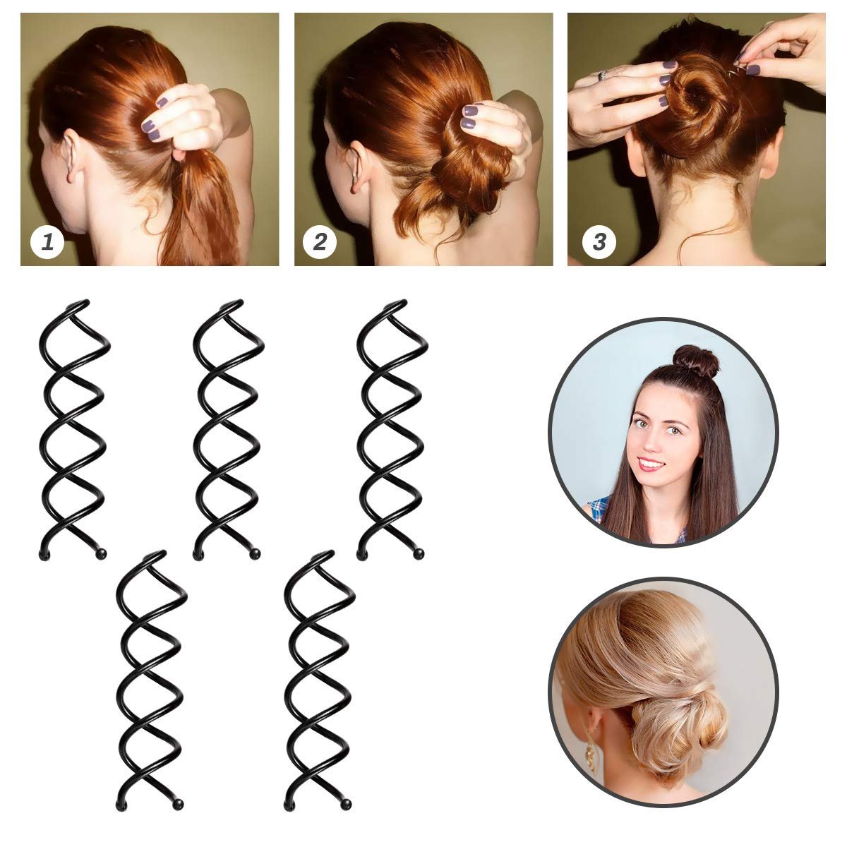 DIY hair braiding tool kit with multiple hair styling accessories
